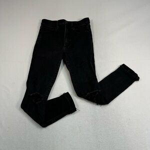 Abercrombie And Fitch Super Skinny Jeans Womens Size 28/6S Black High Rise Stret